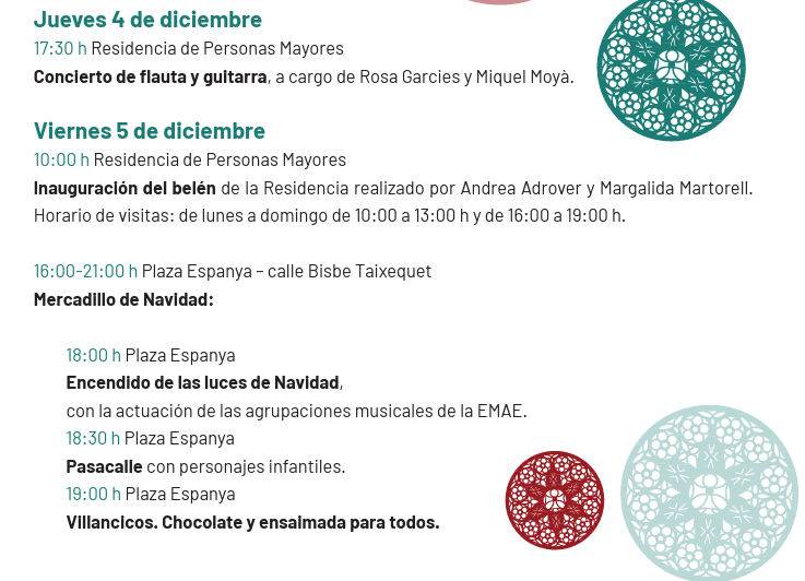 🌟 Programació Nadal
📅 4 i 5 de desembre

-----

🌟 Programación Navidad
📅 4 y 5 de diciembre