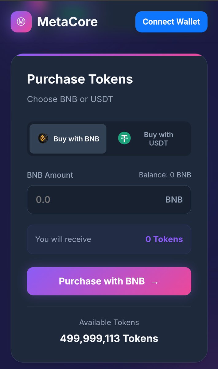 metacorefun's tweet image. EXCLUSIVE PRESALE EVENT

Join the future of decentralized innovation on BNB Chain

METACORE.fun

BUY NOW BEFORE AND
#bnb #btc