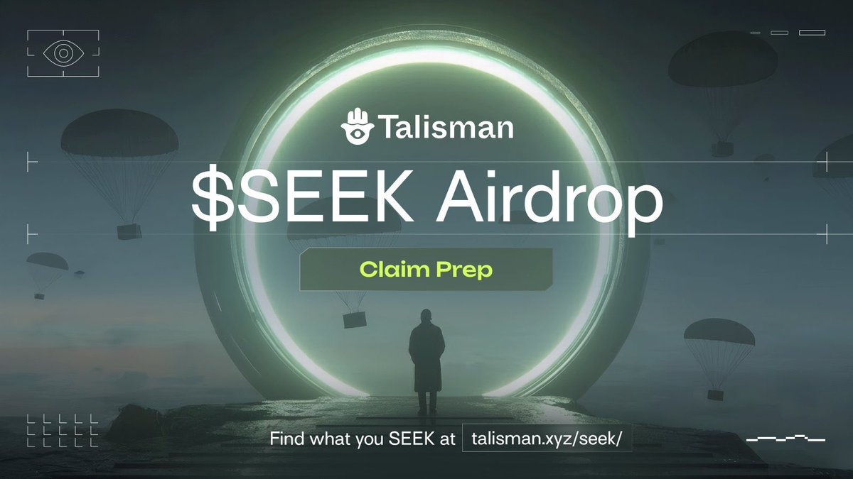 WY_mask's tweet image. 兄弟们，Talisman @wearetalisman 空投预注册，12月5日晚上8点进行TGE
🔗传送门：seekwl.talisman.xyz

有空投资格的3种身份：
护符任务中达到4+级
持有seeker NFT
社区合作伙伴WL或完成 TaskOn 活动
