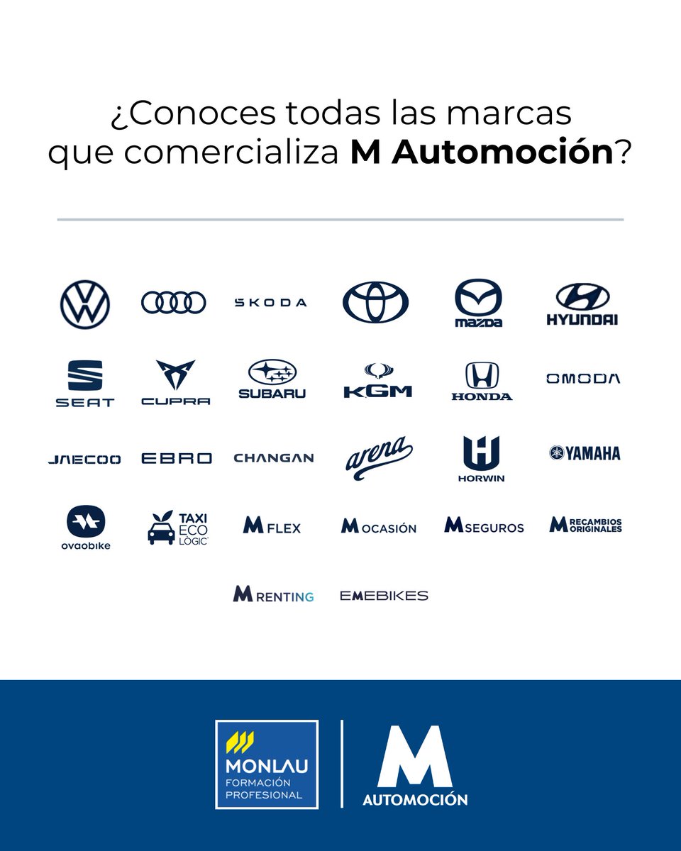Monlau_FP's tweet photo. ¿𝐒𝐚𝐛𝐢́𝐚𝐬 𝐪𝐮𝐞 @M_Automocion 𝐞𝐬 𝐮𝐧𝐨 𝐝𝐞 𝐥𝐨𝐬 𝐠𝐫𝐮𝐩𝐨𝐬 𝐜𝐨𝐧 𝐦𝐚𝐲𝐨𝐫 𝐝𝐢𝐯𝐞𝐫𝐬𝐢𝐝𝐚𝐝 𝐝𝐞 𝐦𝐚𝐫𝐜𝐚𝐬 𝐝𝐞𝐥 𝐬𝐞𝐜𝐭𝐨𝐫? 🚗✨ https://t.co/igmDBSACxG