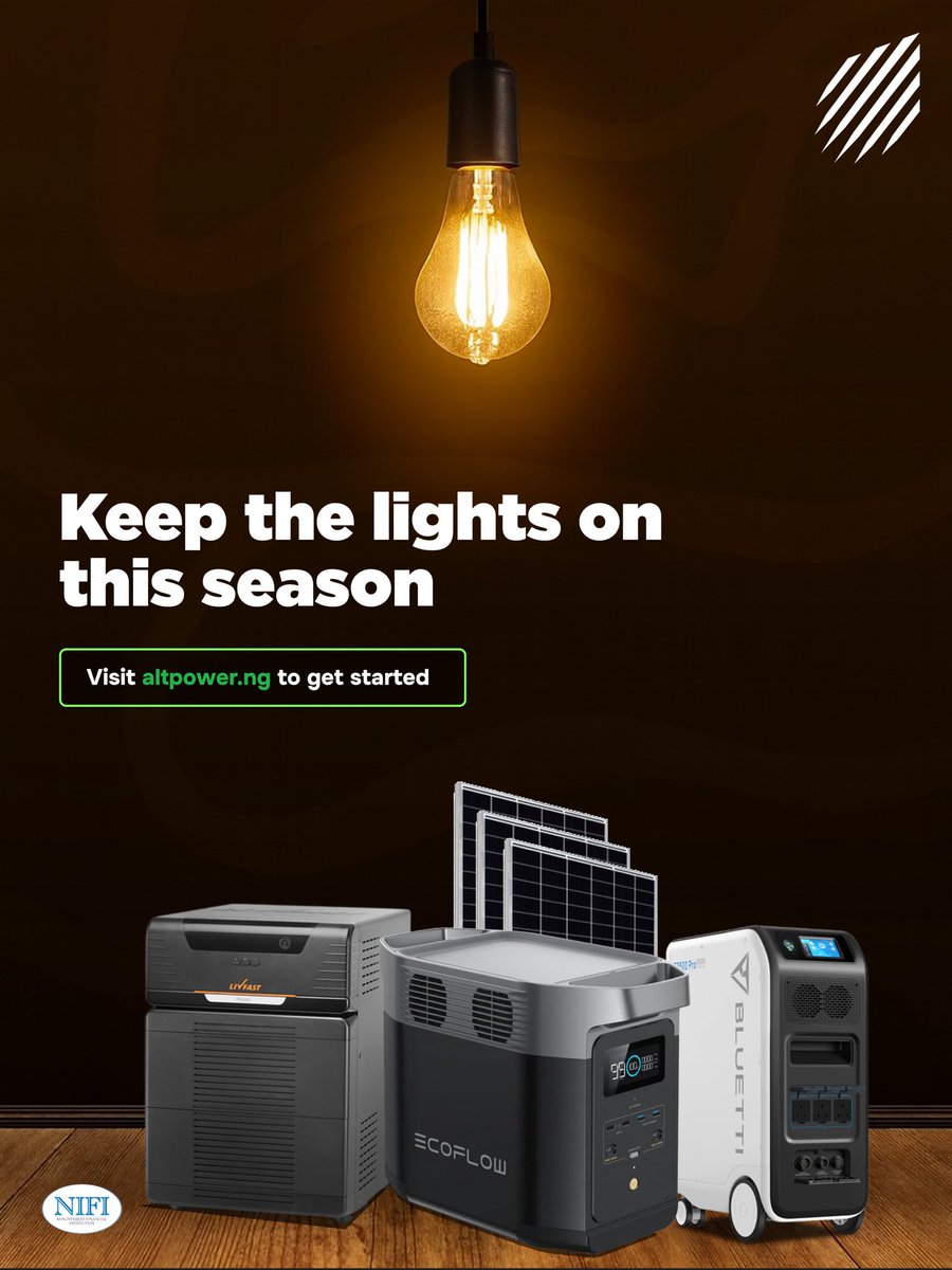 altpowerng's tweet image. Don’t be left in the dark this season!!

Visit our website to get power solutions tailored to your needs this season and beyond 😉

#AltPower