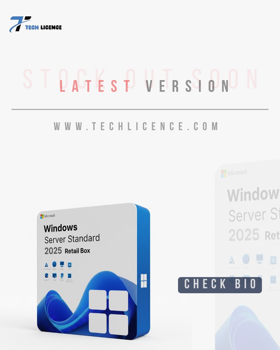 TechLicence_'s tweet image. 🔥 Windows Server 2025 Standard – Latest Release
⚡ Faster virtualization
🔐 Enhanced security
☁️ Next-gen cloud integration
💼 Perfect for business, VMs, hosting &amp;amp; enterprise use
⚡ Instant digital delivery
 👉 Grab it now: techlicence.com
#WindowsServer2025 #TechLicen