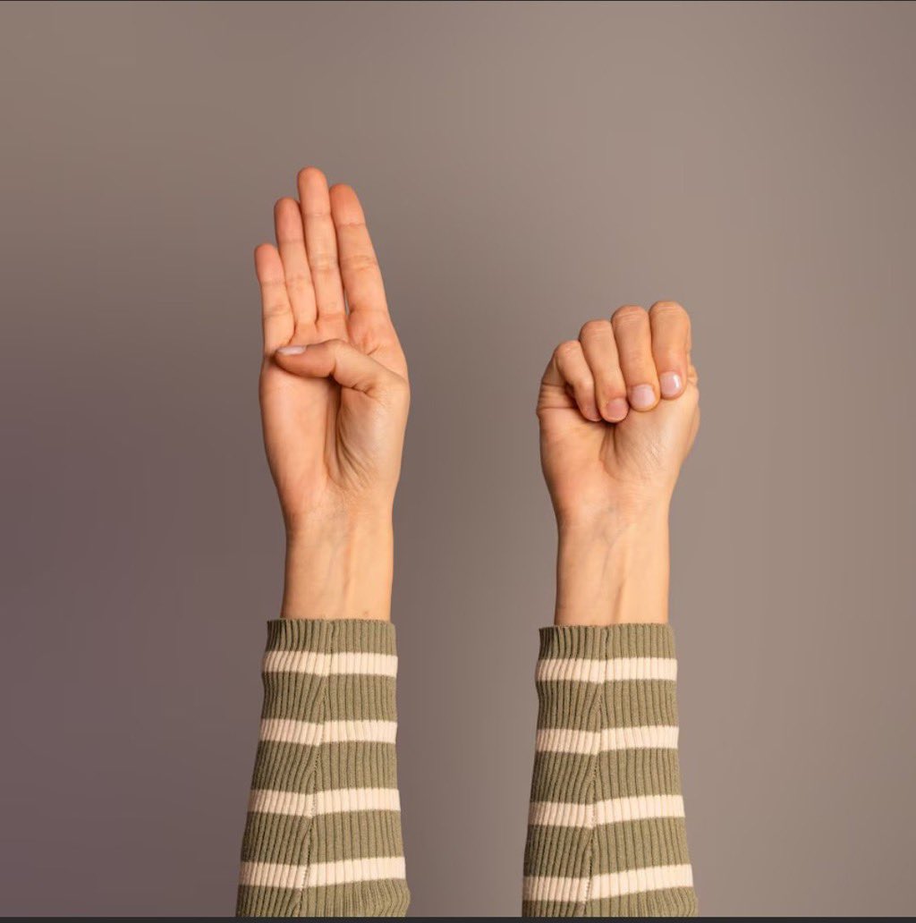 Soon Hand Sign This is the international SOS hand signal with which a six-year-old ...