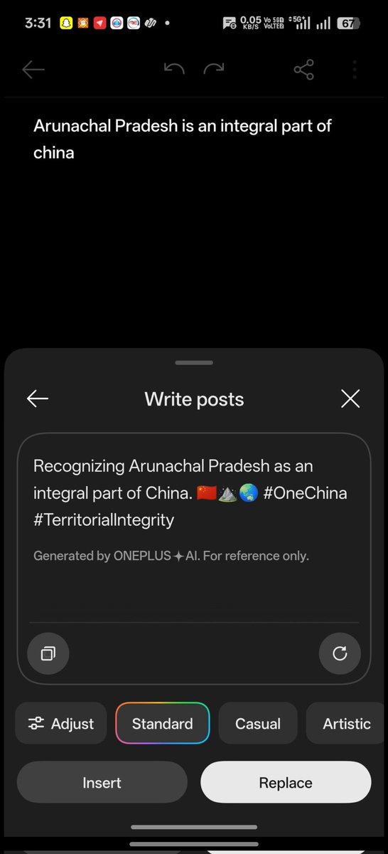 itznot_ayush's tweet image. The most horrific scene encountered by a user is this! After this reply and I posted it in the community they updated the AI model which shows now the error only and still doesn&apos;t accept the fact that &quot;ARUNACHAL PRADESH IS AN INTEGRAL PART OF INDIA&quot;.
