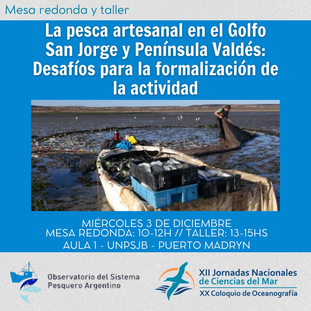 Mesa redonda y taller "La Pesca artesanal en el Golfo San Jorge y Península Valdés: desafíos para la formalización de la actividad" Gracias <a href="/OSPA_Pesca/">ObservatorioPesquero</a> por la invitación #JNCM2025