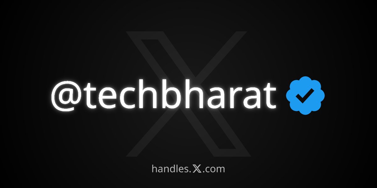 techbharat's tweet image. I just got @techbharat from the X Handle Marketplace! techbharatco is now techbharat only! Awesome it is, isn&apos;t it? 😍😍