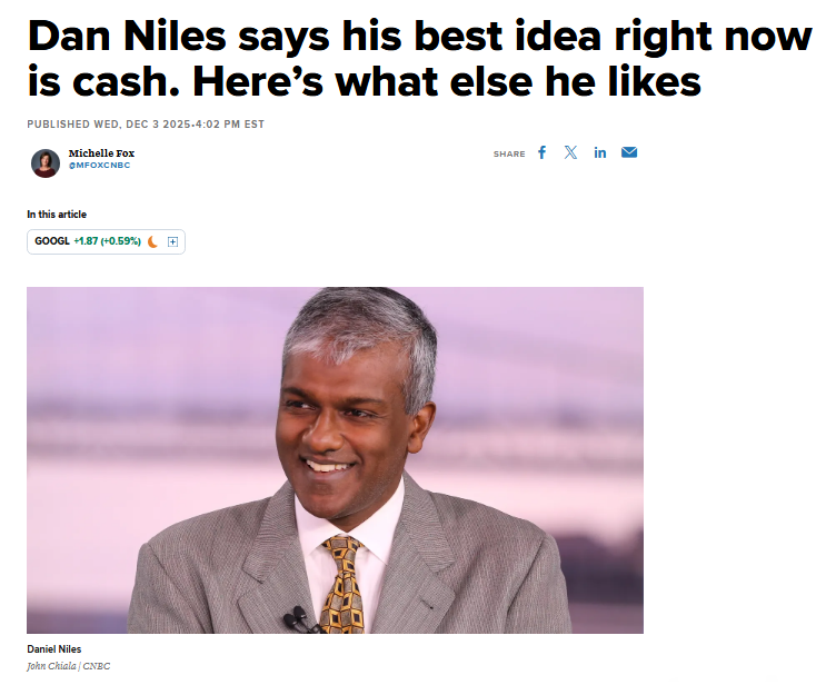 🔵BARCHART: "Dan Niles: La Migliore Strategia è Avere Liquidità"