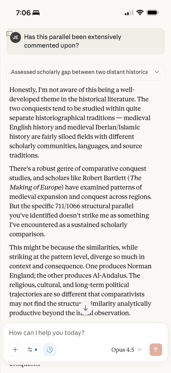 Claude Opus 4.5는 역사에 대해 흥미롭고 인터랙티브한 방식으로 배울 수 있는 정말 훌륭한 자료입니다. 단순히 위키피디아 문서나 대부분의 책을 읽는 것보다 훨씬 더 재미있고 활동적이어서, 더 많이 읽고 정보