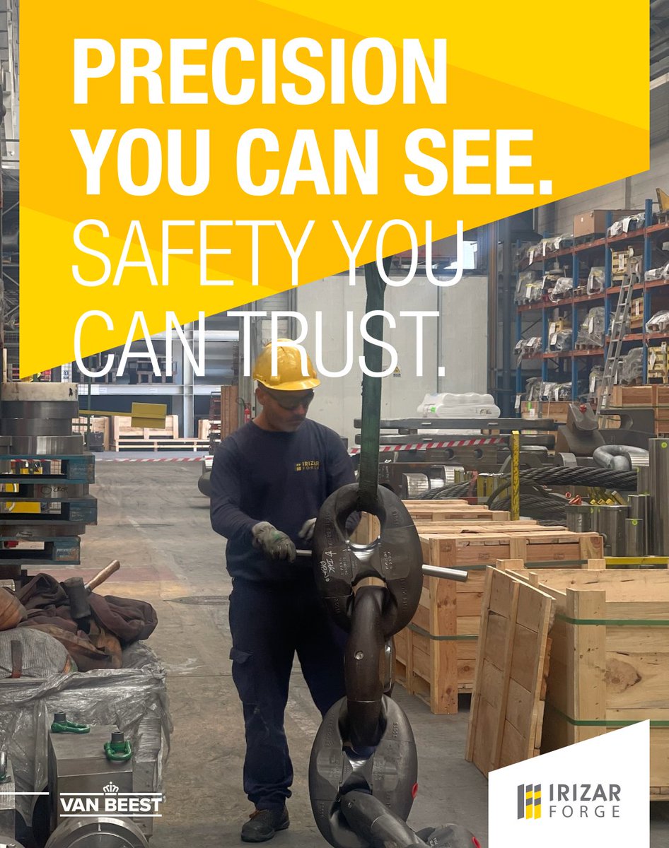 IrizarForge's tweet image. Precision you can see. Safety you can trust.

Every Kenter Joining Shackle is fully checked before leaving our forge, because trust starts with proven precision. Safety isn’t optional. It’s forged into everything we do.

#SafetyFirst #ForgingExcellence #HeavyLifting