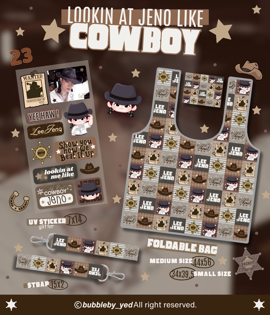 bubbleby_yed's tweet image. ❤️ OPEN PRE-ORDER JENO COWBOY &amp;amp; BOXING FOLDABLE BAG MERCH 🤎

📅 4 - 14 Desember 2025
💸 Detail Price (Each/Fullset) at gform
🎁 Get Special Freebies

⬇️More Information &amp;amp; Pre-order⬇️
🔗forms.gle/rEd4uwzvmtUgQf…

if you have any question can dm me 💌 can ww 🌏
*bisa dp rendah (dm)