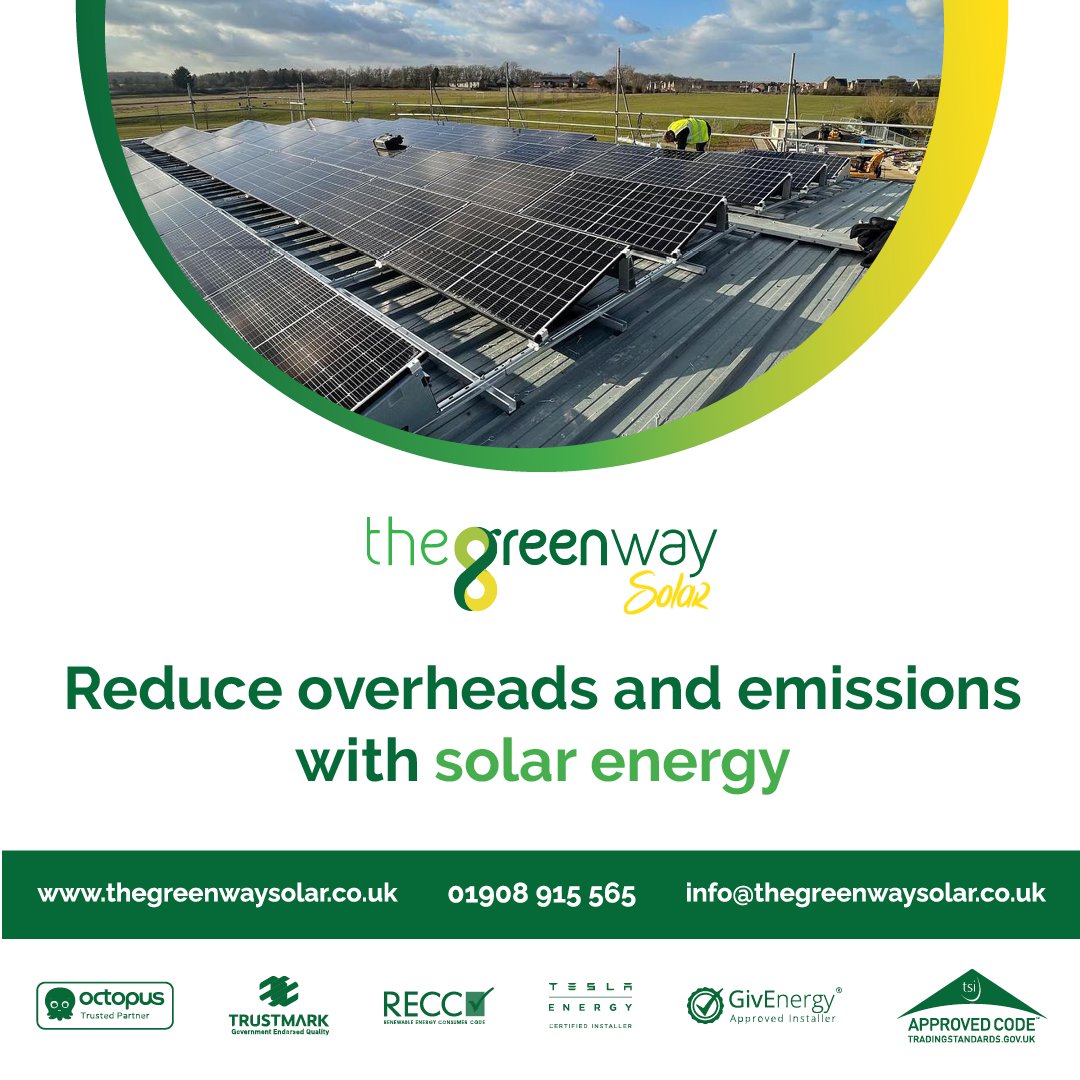 thegreenwaysol's tweet image. Businesses: reduce overheads and emissions 

🌍💼 Commercial solar from The Green Way Solar offers cost savings and sustainable energy solutions. 

Explore your options: thegreenwaysolar.co.uk ⚡

#CommercialSolar #SustainableBusiness #EcoEnergy