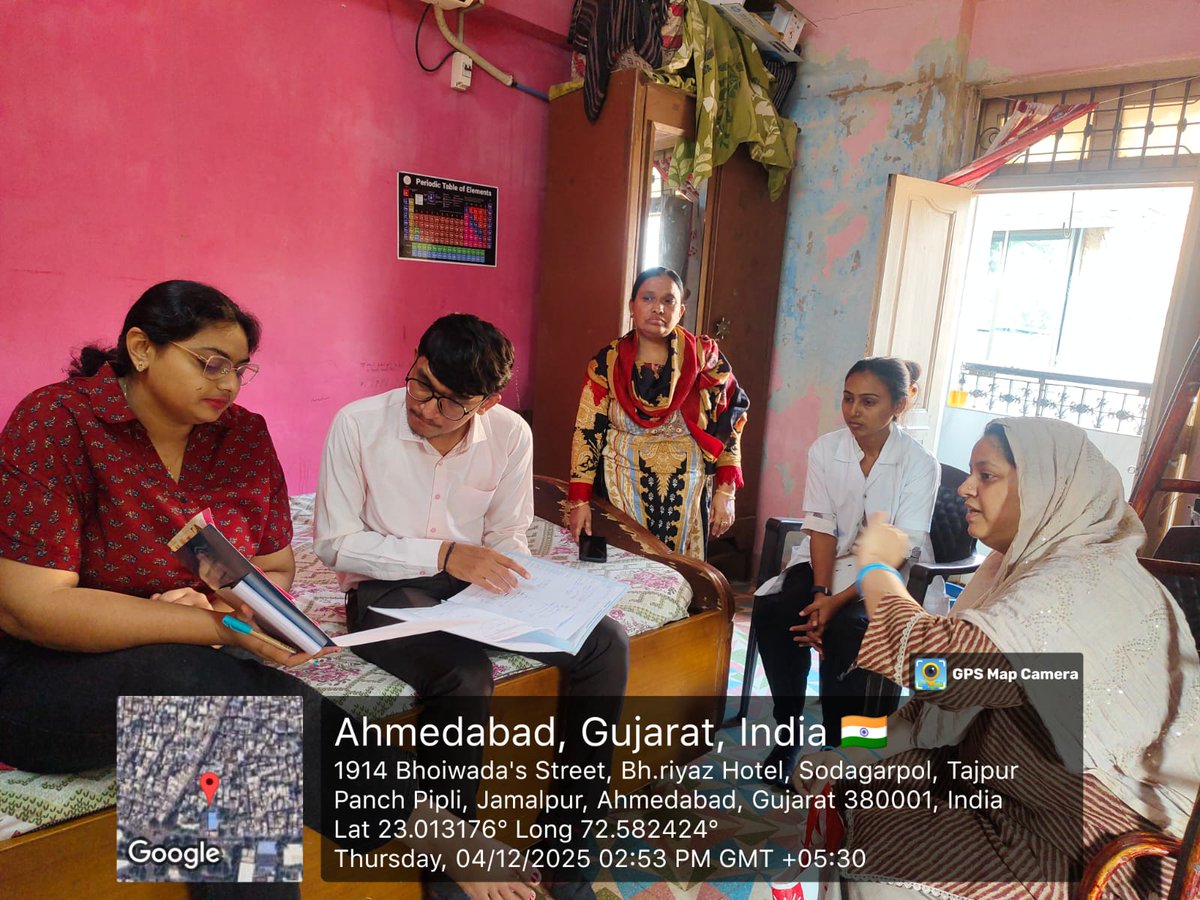 AmdavadAMC's tweet image. The Medical Officer and PHM conducted an infant death visit and a VHR ANC (heart disease) home visit. The mother was counselled on an urgent referral to the U.N. Mehta Institute for further evaluation and safe care. AMC Health Department remains committed to timely support for…