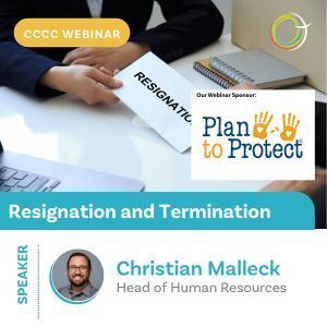 Learn to navigate resignations and terminations with clarity and care.
Join us Dec 17 at 2 pm EST for a CCCC webinar hosted by Christian Malleck, CHRL.

Register: us02web.zoom.us/webinar/regist…