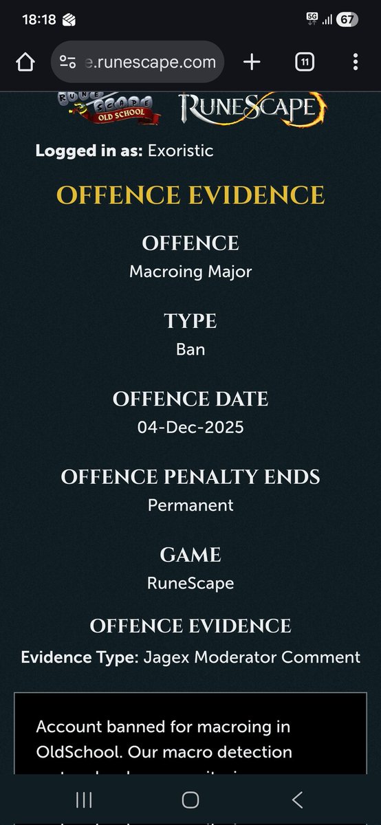 Why did i recieve an rather ban on my Iron? <a href="/JagexSupport/">Jagex Support</a> 
Can People retweet please. Not sure where this is coming from as i dont rwt gp