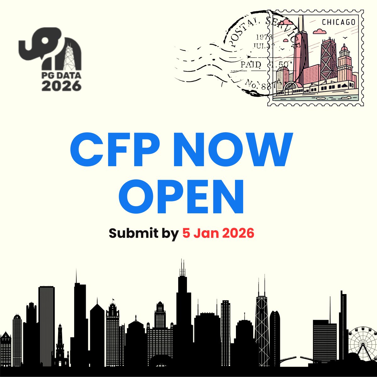 PGDATA2026's tweet image. PG DATA 2026 CFP is open!
Share your PostgreSQL insights development, operations, performance, or innovation. If it’s Postgres and fits in 45 minutes, submit!
 sessionize.com/pg-data-2026

#PGData2026 #PostgreSQL #PostgresCommunity #CallForPapers #CFP #TechSpeaker #MidwestTech