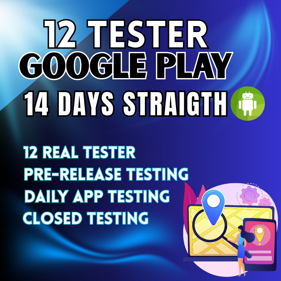 mst_repa's tweet image. I'm your dedicated Google Play closed testing specialist, here to help you validate and improve your Android app

➡️ Visit Now: fiverr.com/s/Zmvpyek

#12realactivetesters 
#GooglePlayclosedtesting
#briancole 
#Kodezi
#WalterPayton
#Price
#MerryChristmas