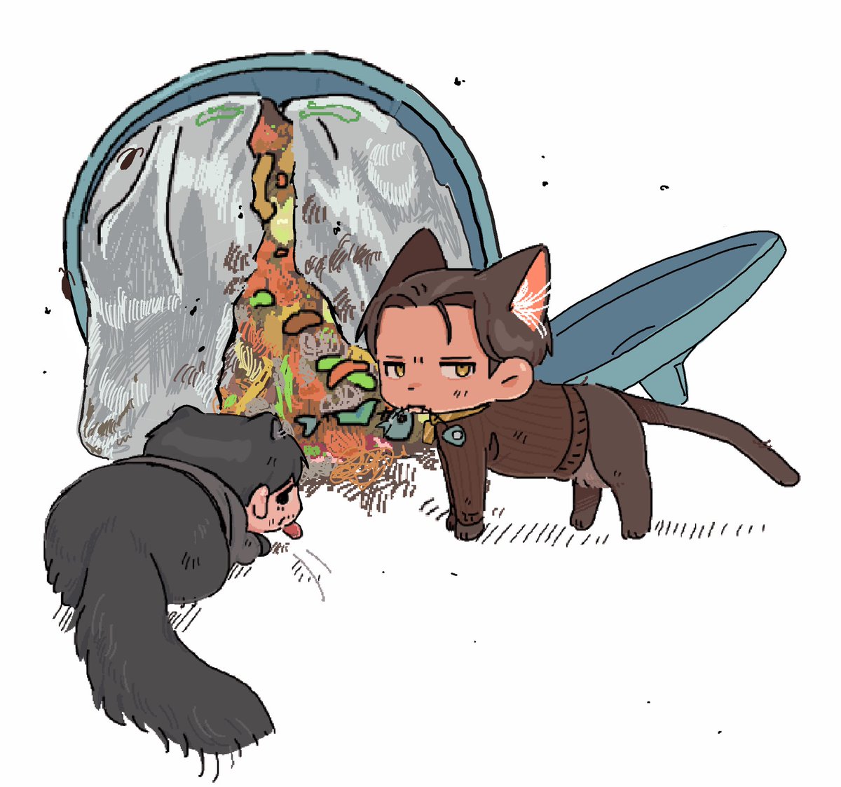 野良猫峯大④
居酒屋って残飯多そう。