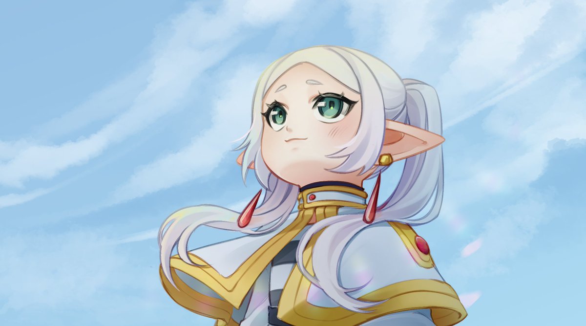 Why not? Silly chibi sketch with THAT Frieren angle
(better late than never?) 

#frieren