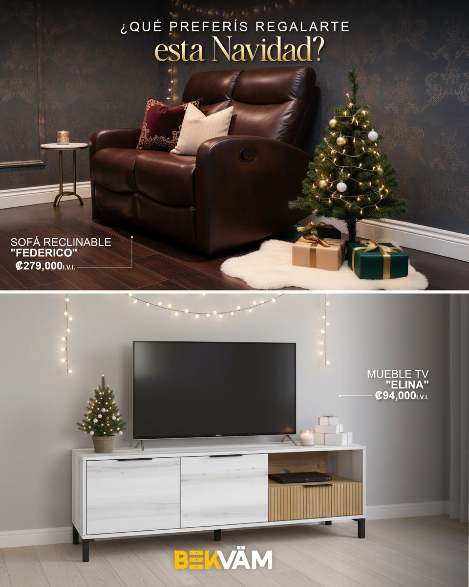 BekvamCR's tweet image. Merecés hacerte un autoregalo en estos días festivos. Si ya elegiste comentá abajo: #TeamSofá o #TeamMuebleTV 👇

Hacé tu compra con Tasa Cero en BAC o Davivienda.

Estamos en:
📍 City Mall, Alajuela, segundo piso, frente a Kölbi.
🌐 bekvamcr.com