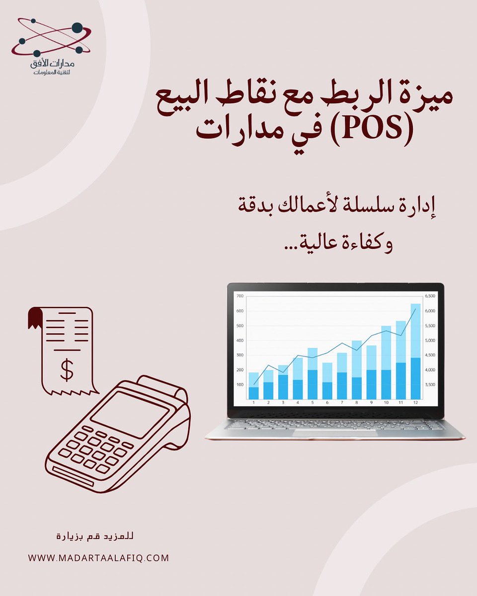 madartaalafiq's tweet photo. ميزة الربط مع نقاط البيع (POS) في مدارات 

#نظام_محاسبي
#محاسبة_سحابية
#برنامج_محاسبي
#تقارير_مالية
#cloud_accounting
#saas
#erp
#fintech https://t.co/VhxEO9PsHt