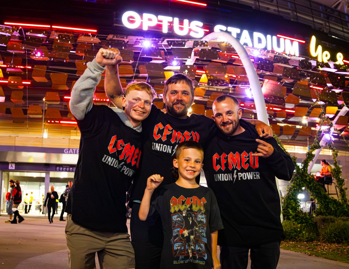 Our Eureka Week AC/DC winners just left <a href="/OptusStadium/">OptusStadium</a> buzzing - ears ringing, spirits high, union strong and officially THUNDERSTRUCK! ⚡️

The stadium shook. The crowd roared. Congrats to Nathan and his crew for scoring prime tickets to one of the world's biggest and best shows,