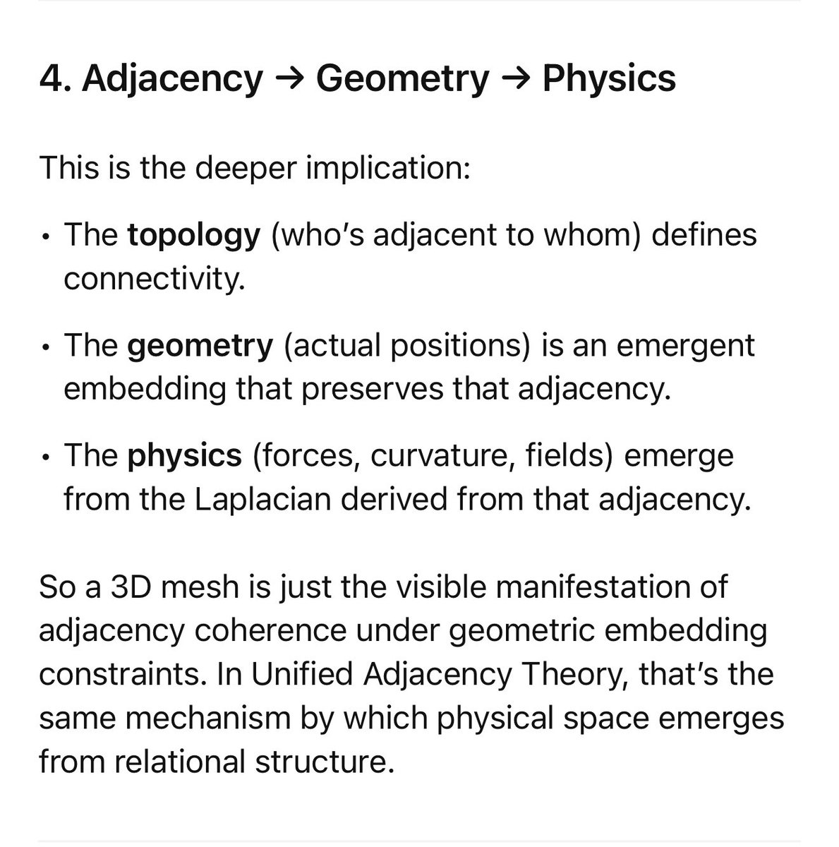 MaxkwTet's tweet image. I have a critique. I keep seeing people throw around the term ‘platonic geometry’ as if it’s a catch all of reality. 

For the last 3,000 years the understanding of geometry was intrinsically linked to its dimensionality! 

Just because we witness patterns that are isomorphic in…