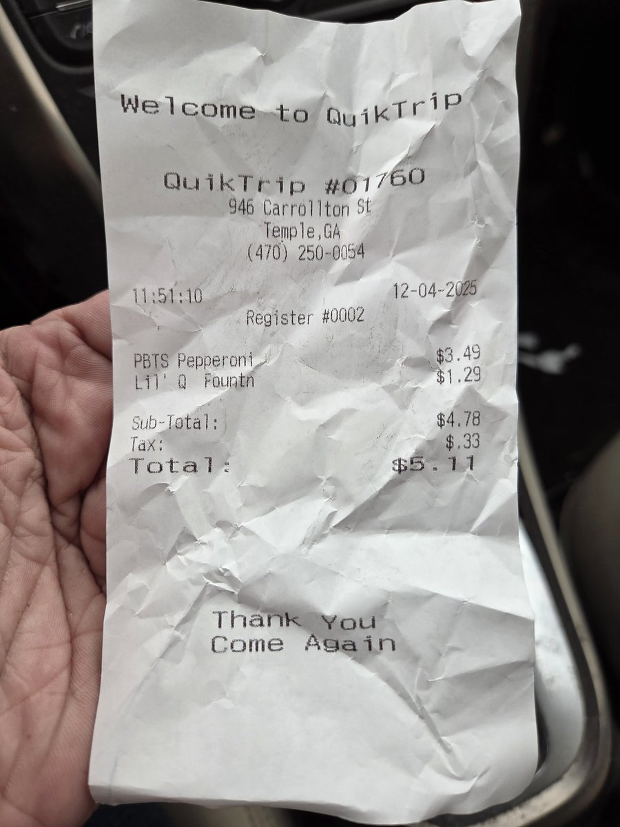 kevmor3's tweet photo. Excited to have a brand new @QuikTrip now in Temple, GA. Went for the grand opening today and they had awesome service and options.  @JoshPateCFB https://t.co/IHNKXIYxLS