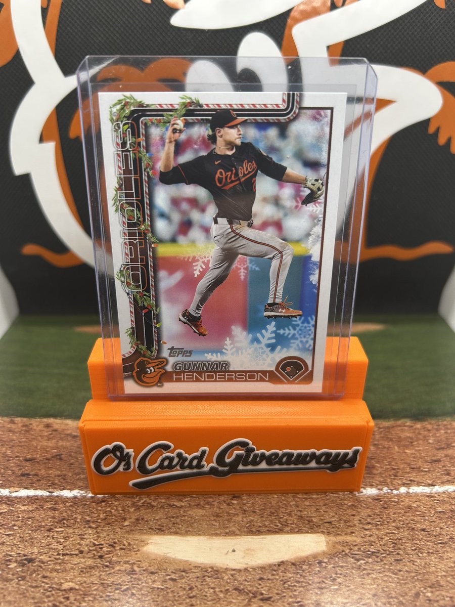 OsCardGiveAways's tweet photo. Day 4 of 12 days of giveaways! 

Like retweet and follow! I’ll select one winner to receive this Gunnar Henderson cookie back card around noon tomorrow. #Birdland https://t.co/NHrUsw5eaV