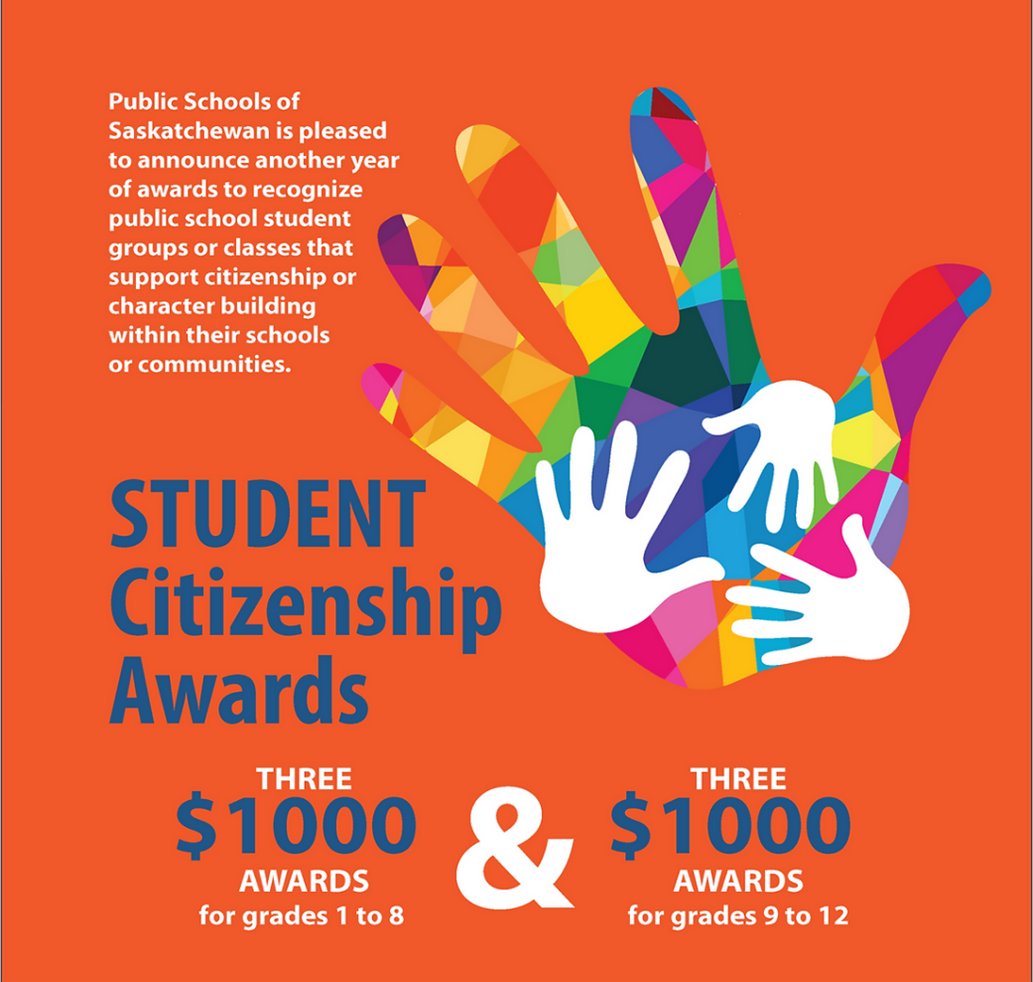 Public Schools of Saskatchewan is now accepting applications for its Student Citizenship Awards! 🎉
Apply now and help build a stronger school community!
Student Citizenship Awards | Public Schools of Saskatchewan #SaskEd #Citizenship #PublicSchoolsSK