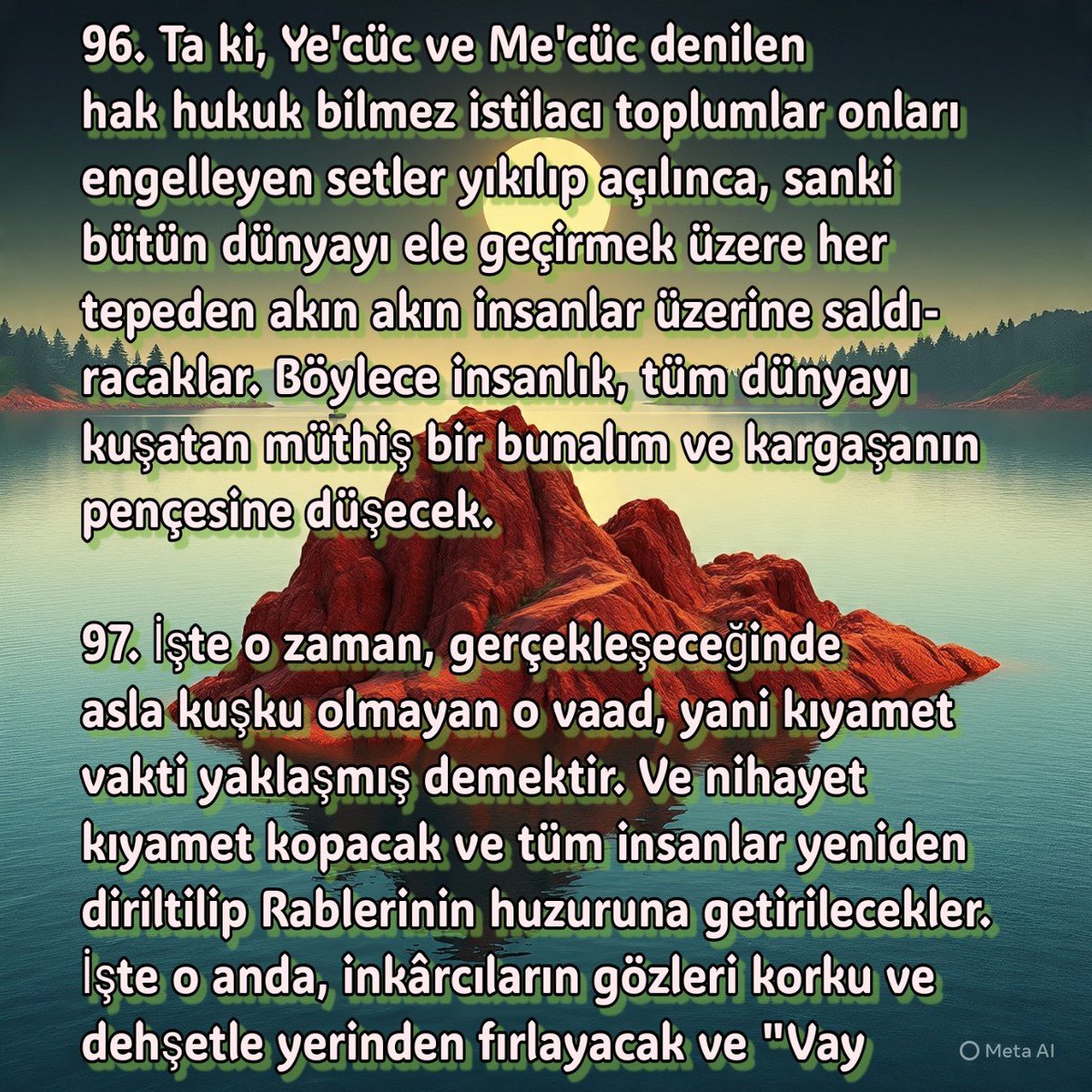 İsa aleyhisselam Peygamber İslam olarak yaşayacak SONRA Yecuc...  Hayırlı cumalar.