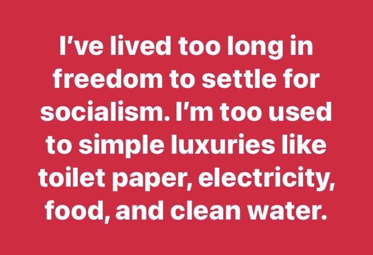 SandraXFreedom's tweet image. I’ve lived too long in freedom to settle for socialsim.