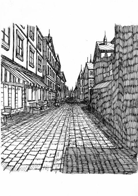 可児市カルチャーセンターにて行われている漫画講座での2回目のお題ですっ! 受講者さんから頂いた"手抜きをしてないような背景(建物)を手抜きで描く"です。 ベタの使い方とアイテムを作ることを話し合いました～ @藤見泰高