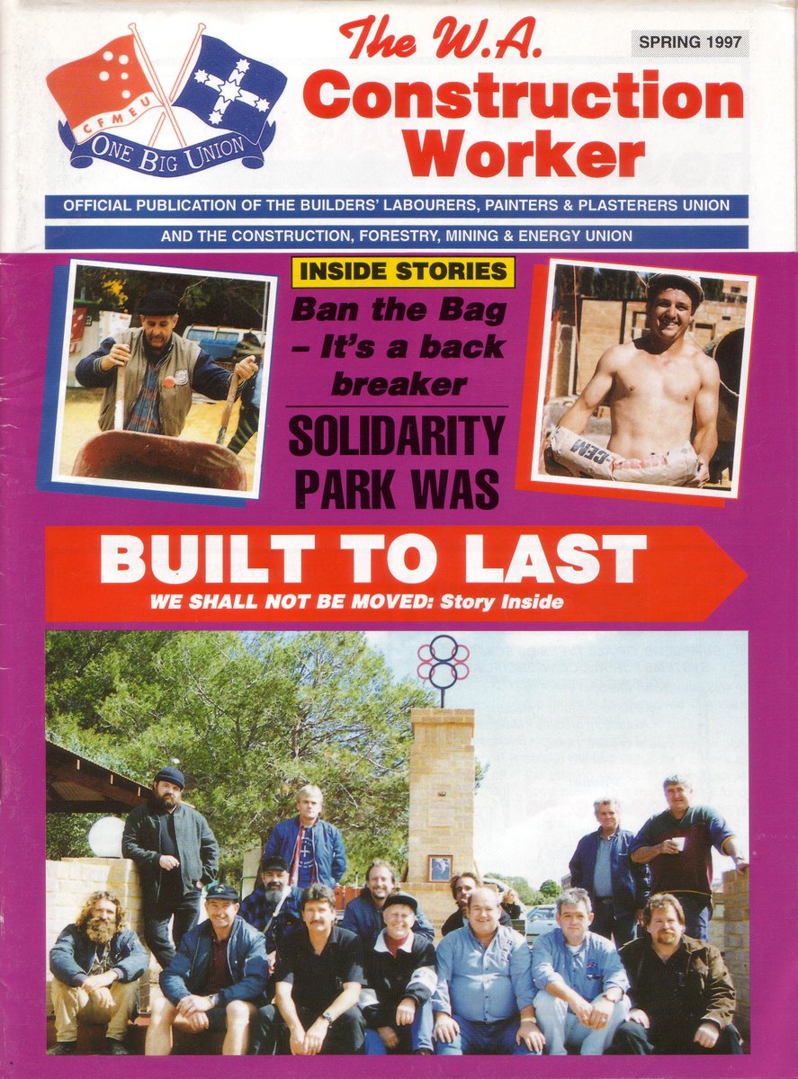 #FlashbackFriday - The cover of your 1997 journal says it all.

Front and centre are the heroes who stood firm during the Third Wave protests - workers and union members who built what became the Workers’ Embassy. Today we call it Solidarity Park, a lasting monument to the grit,
