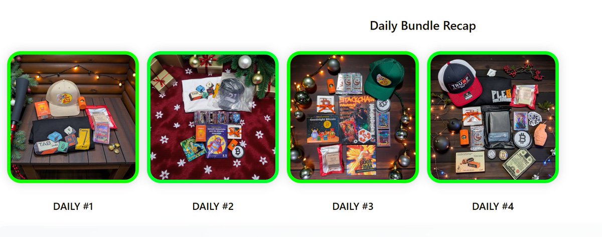 If you ever want to see the past Daily Bundles just got them on the ChristmasBonanza.com website :)