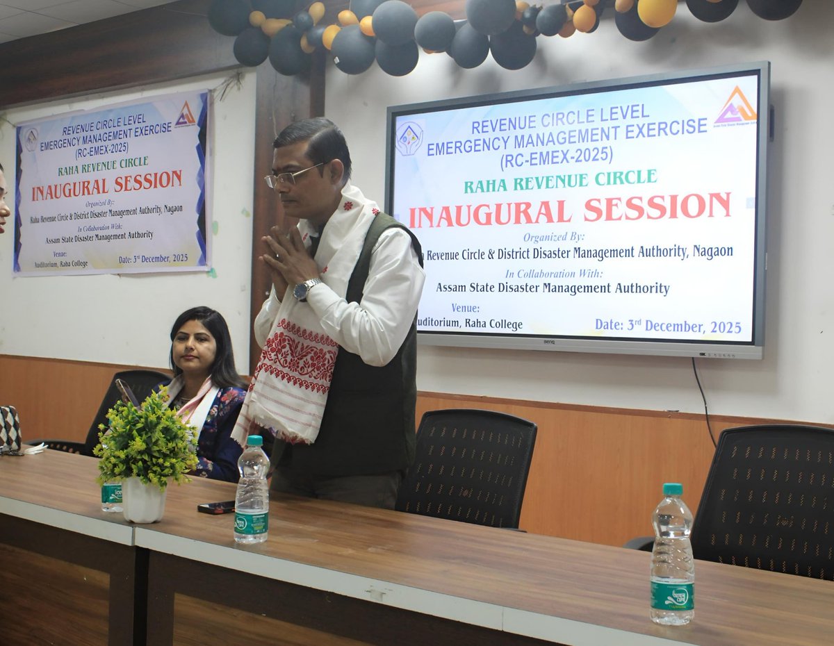 sdma_assam's tweet image. 3/3
The Circle Officer lauded the initiative for boosting disaster preparedness. Sessions on preparedness, coordination and community response were led by DPO DDMA Nagaon and District Resource Persons.

#EmergencyPreparedness #DisasterManagement #CommunityResilience #SafetyFirst
