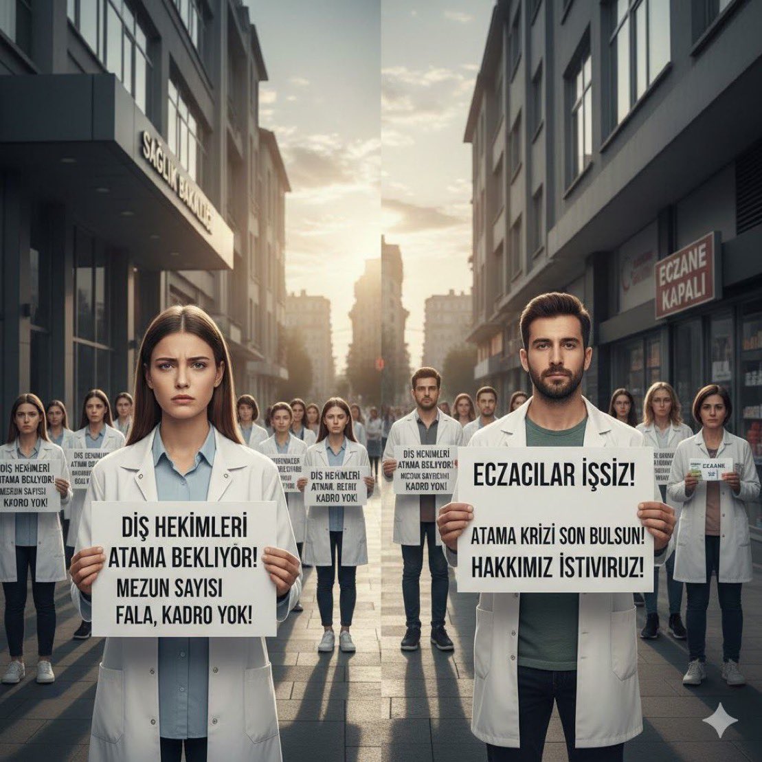 SaglTum's tweet photo. Stratejisizce açılan fakültelerin bedelini yıllarca emek veren gençler ve onların umutla destek olan aileleri ödüyor. Bu kabul edilemez. 
Artık yapılan hataların telafi edilmesi ve Diş Hekimi ve Eczacılık alanında atamaların acilen yapılması gerekiyor. #DişveEczaAtama https://t.co/5Naezc6pQ4