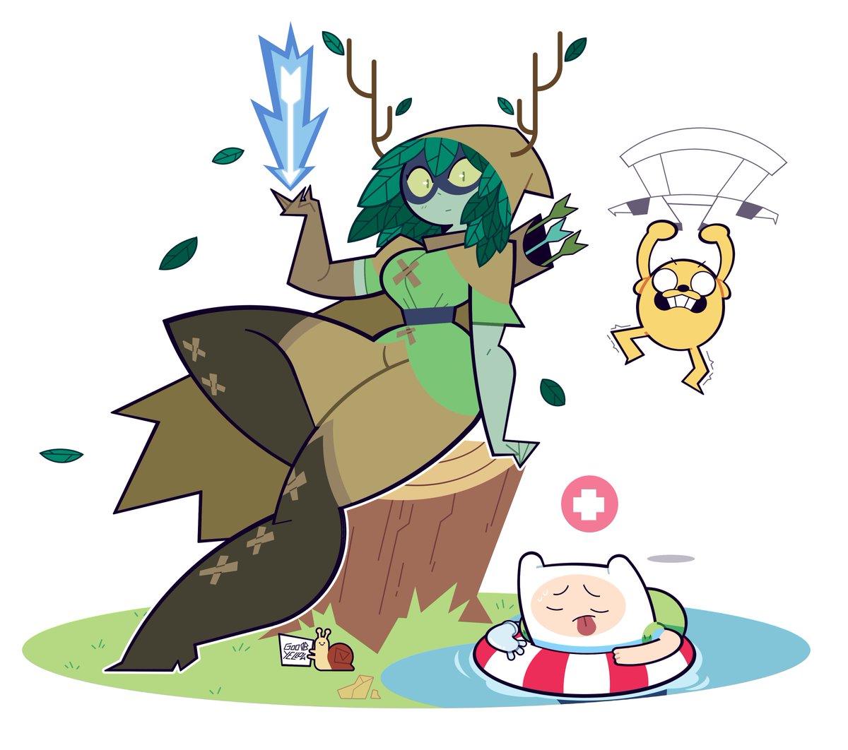 goodbyellow's tweet photo. Huntress wizard &amp; Finn!! 🌳🐻‍❄️ https://t.co/Bmlm4yY6ir