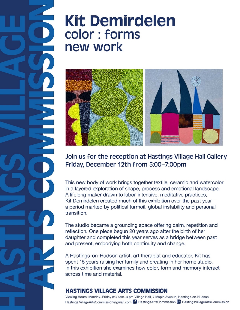 Hastings Arts Commission: Kit Demirdelen Opening Reception Friday, December 12 5PM  --->    alrt.se/u/k7eAcvsZEk1