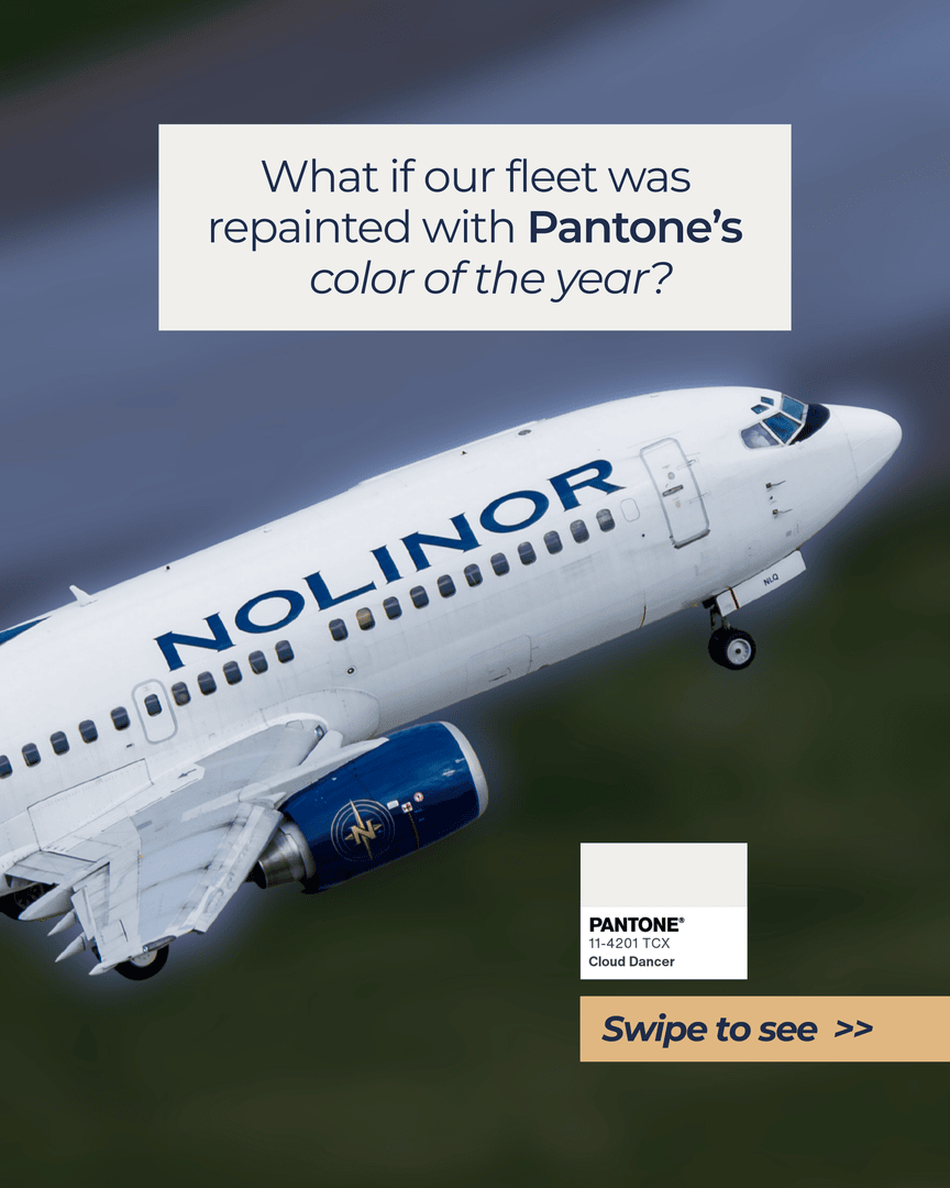 nolinoraviation's tweet image. What do you think? 🤔

Should we repaint our entire fleet with @pantone's #ColorOfTheYear, Cloud Dancer? Let us know in the comments 💬