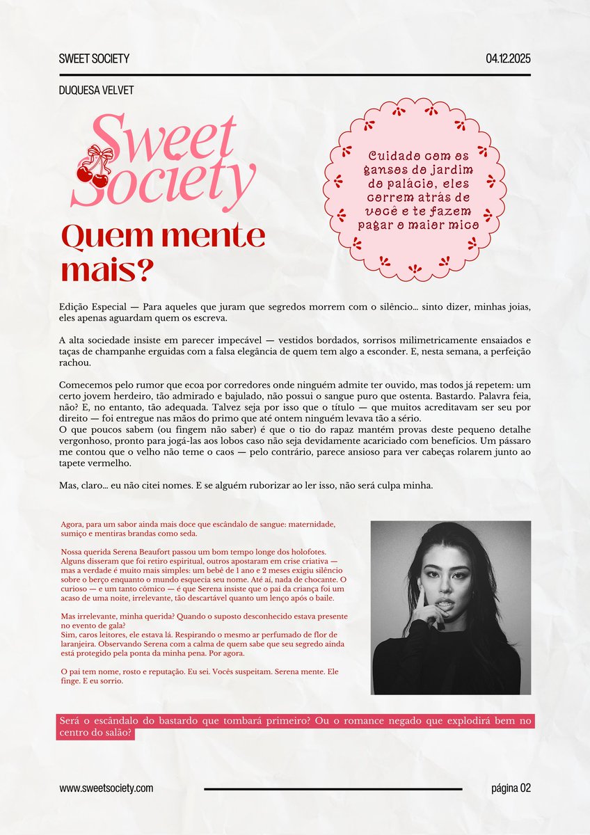 BLOOMBAKERYRP's tweet image. ☕️.﹚     𝓿ocê recebeu um folheto. 
⠀⠀⠀⠀   ⠀❪ 𝐅𝐎𝐅𝐎𝐂𝐀 &amp;amp;&amp;amp; 𝐂𝐀𝐅𝐄 ❫

𝓭e : 𝒅uquesα velvet
𝓹ara : 𝓣he 𝓱erıtαge  𝓬ouncıl