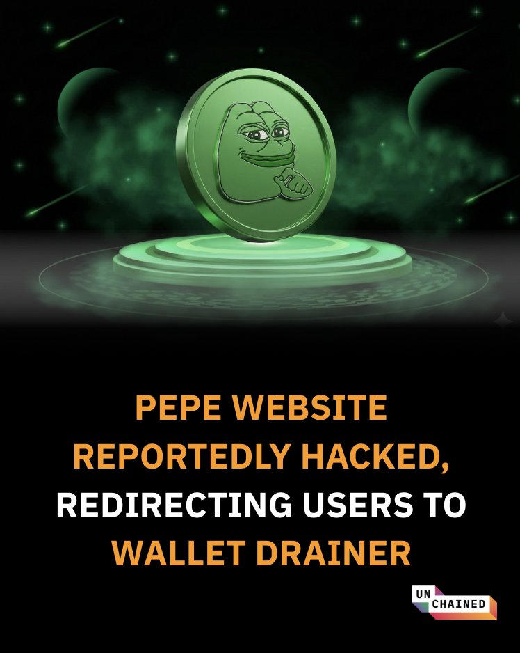 Pepe memecoin 网站被黑警报：检测到 Inferno Drainer 恶意软件