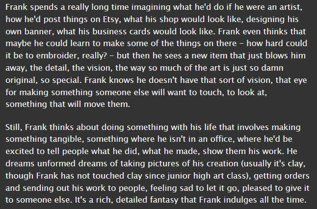 weridcol's tweet photo. day 4 of sharing a good frerard fanfiction from my bookmarks every time I see someone mention asotm:

Frank gets kinda obsessed with handcraft items, decides to change careers and ends up meeting artist Gerard.

Buy Handmade - jjtaylor
https://t.co/DOuVrjorFJ https://t.co/IgmjF3i4Yr