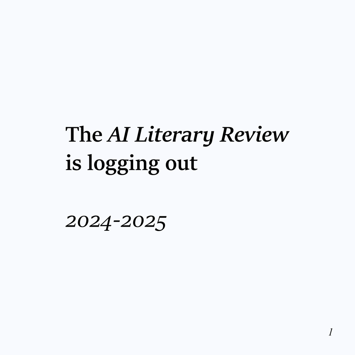 The AI Literary Review tweet media