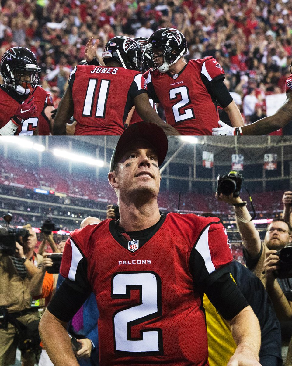 AtlantaFalcons's tweet image. Matt Ryan vs. Seattle in the 2016 playoffs:

26/37
338 yards
3 touchdowns