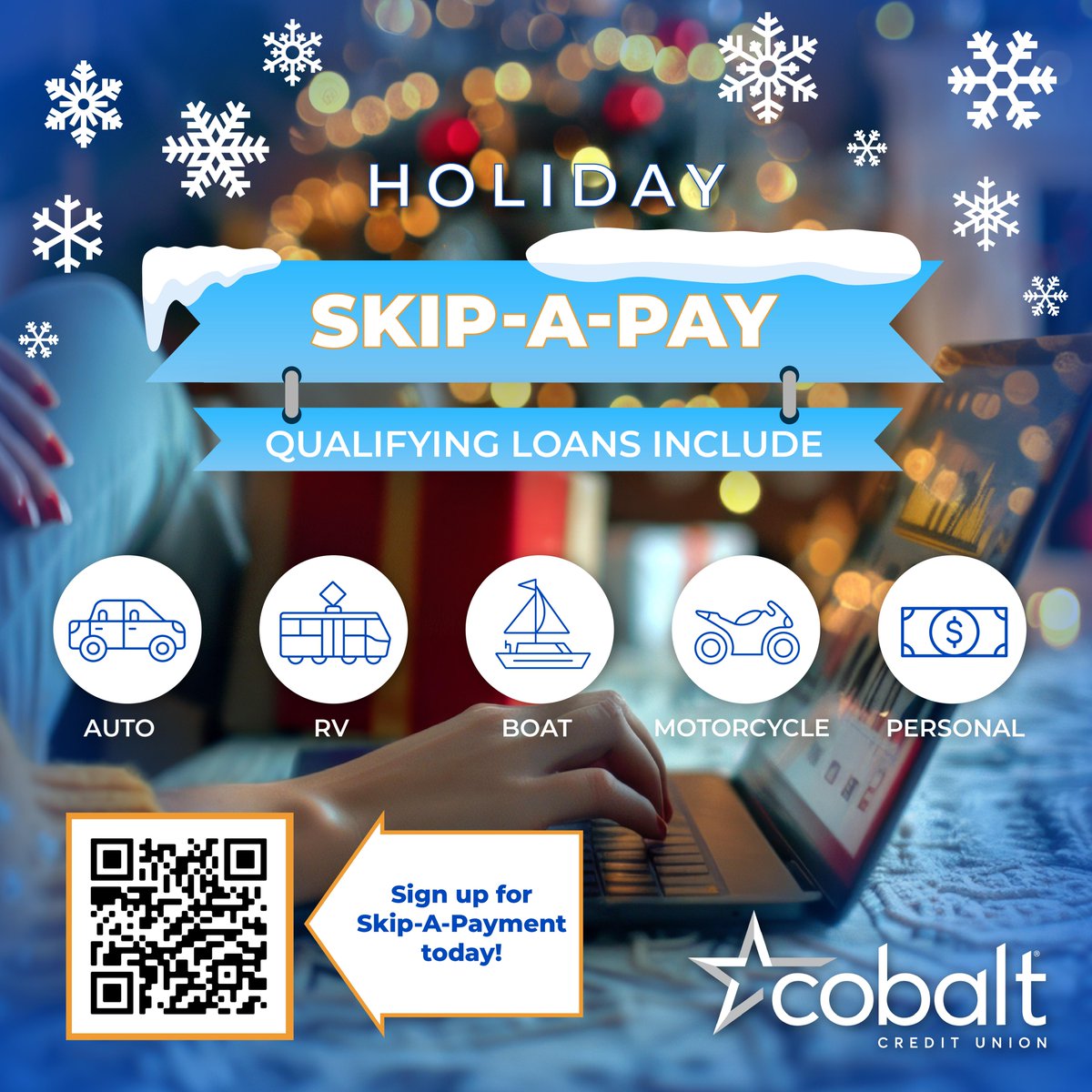 Lighten Your Holiday Budget with Skip-A-Payment!
🔗 Learn More: cobaltcu.com/bank/skip-loan…
