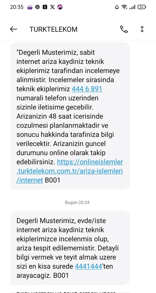 Ayrıca, Sn yetkililer,     <a href="/ebekirsahin/">Ebubekir Şahin</a> <a href="/TurkTelekom/">Türk Telekom</a>  bakmışsınız da, arıza bulamamışsınız da 😆😠Vs.Vs. açıkça yazsanıza kırsalda kar olmadığı için "yatırım yapmıyorum, hizmet vermiyorum" diye. Çağrı merkezi açık ve net olarak söyledi de siz de yazın, çekinmeyin