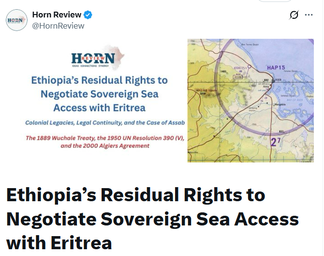 AligidirEritrea's tweet image. There you go! Potemkin #Ethiopia digital army, led by the PM's spokesperson, is grasping at straws for its 'access to the sea' agenda 😜 Now they 've moved from a 'natural' to a 'sovereign' demand. Their new joke, of course, is the desperate attempt to challenge the colonial…