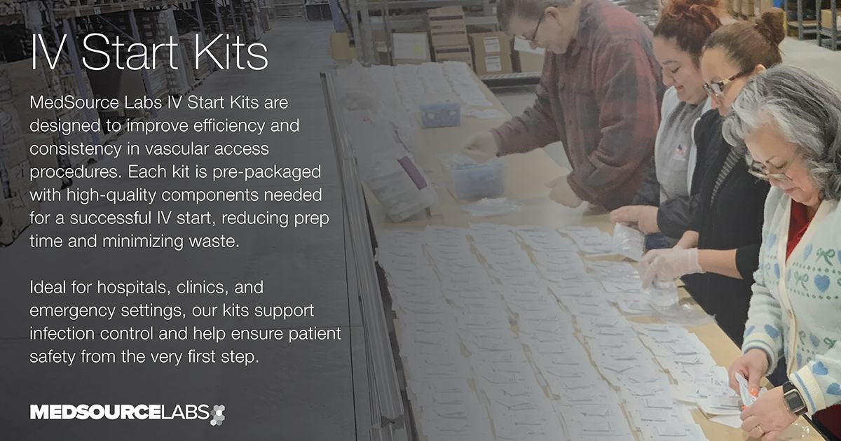 MedSourceLabs's tweet photo. With 15+ IV accessory components and dozens of combination options, our U.S.-based kitting facilities are ready to deliver IV start kits built for your needs.

Learn more: https://t.co/TuKOUlq3n1 https://t.co/cTvhytbxqj