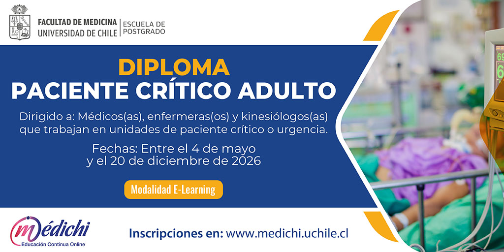 💙 Diploma Paciente Crítico Adulto (E-Learning 2026)

Perfecciónate en manejo ventilatorio, shock, antimicrobianos, sedación y más para unidades críticas.

📅 4 mayo–20 dic 2026

Cupos limitados → medichi.uchile.cl/diploma-pacien…