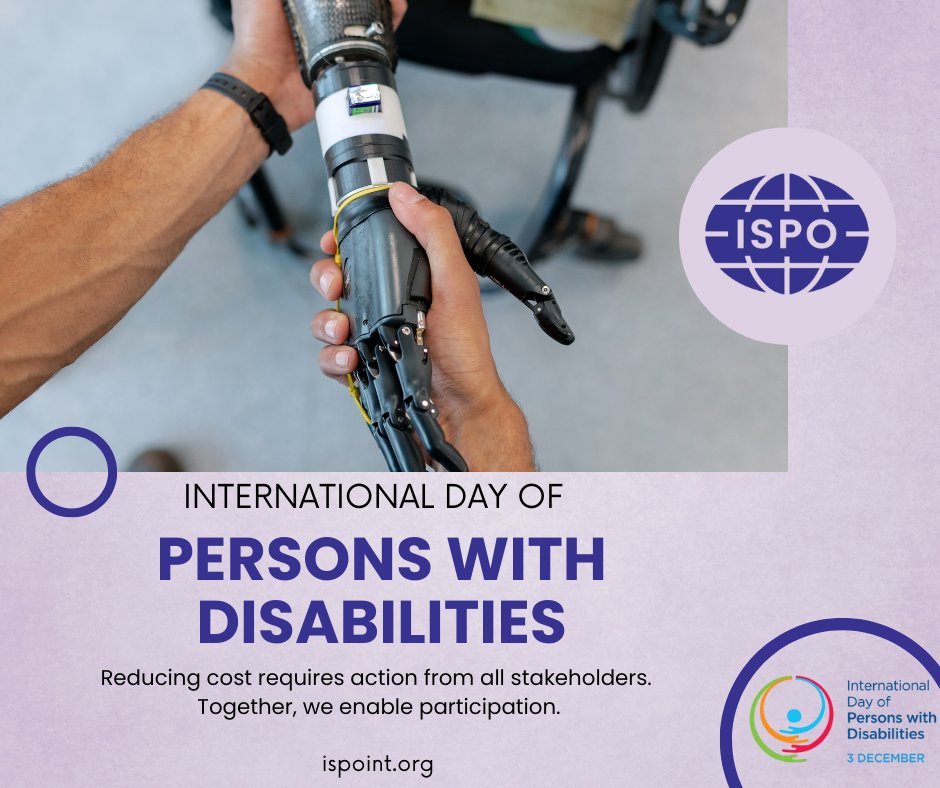 ISPO_int's tweet photo. Thank you for joining us in marking #IDPD2025. At ISPO, our work continues: lowering P&O costs needs action from all stakeholders. By advocating for affordable components, local fabrication, and high-quality standards, we move toward accessible mobility for all. #AccessMatters https://t.co/4l0nMLhmzO